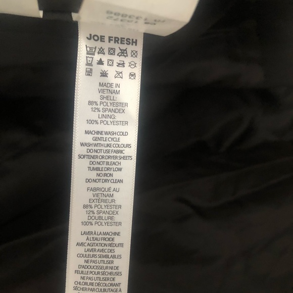 Joe fresh black hooded polyester jacket in medium - Picture 8 of 9